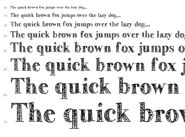 Little Bird font waterfall