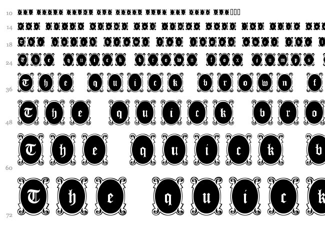 Looking Glass font waterfall