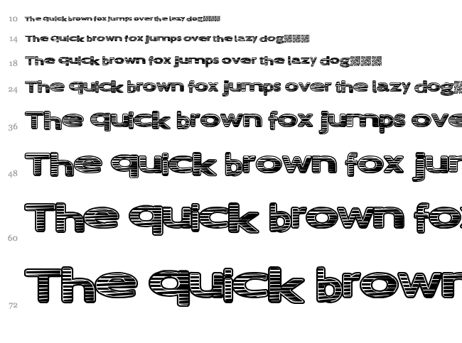 Lost Ray font waterfall