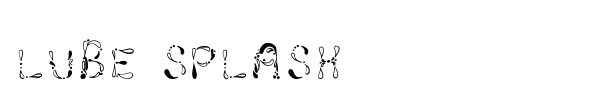 Lube Splash font preview