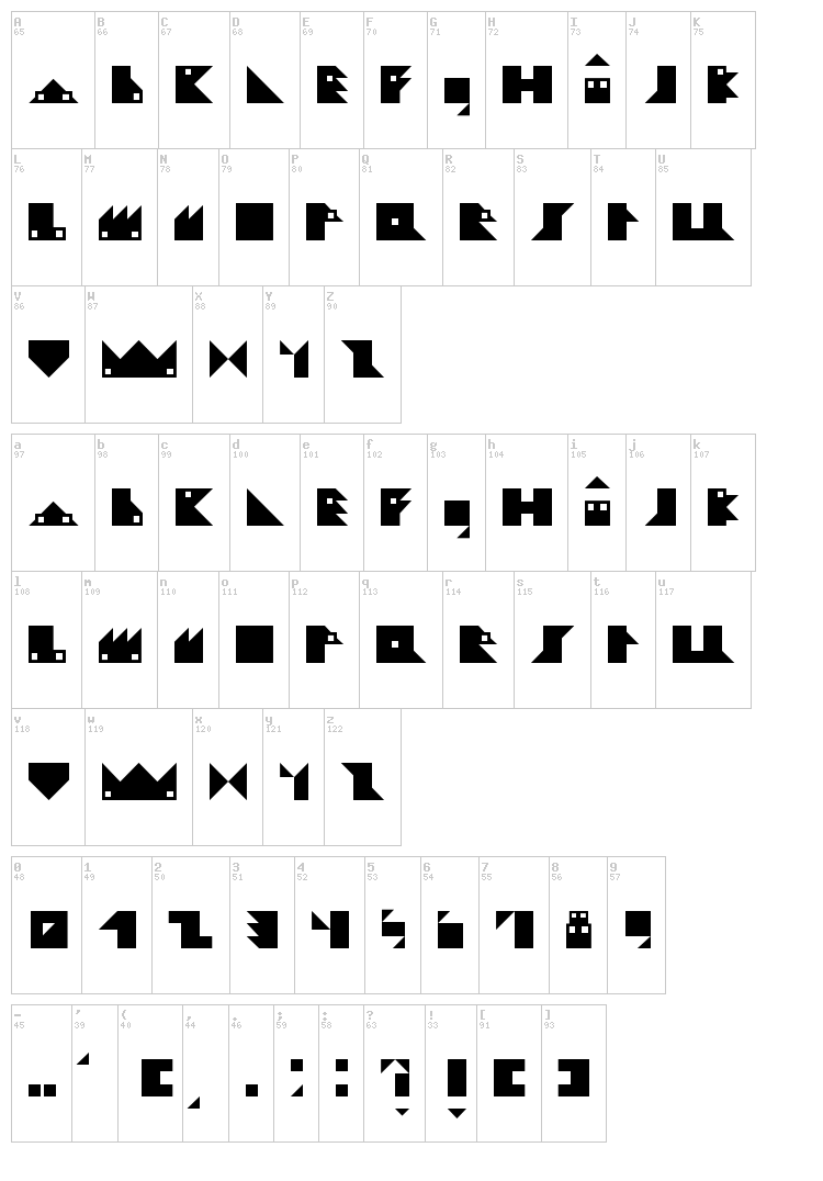 Ludiko Village font map