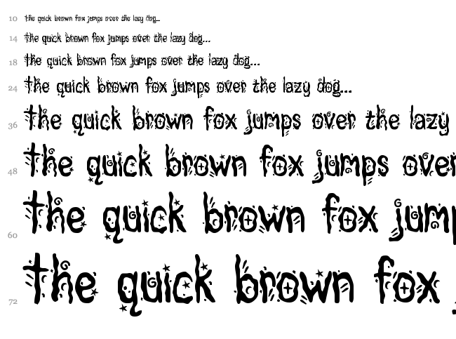 Magician font waterfall