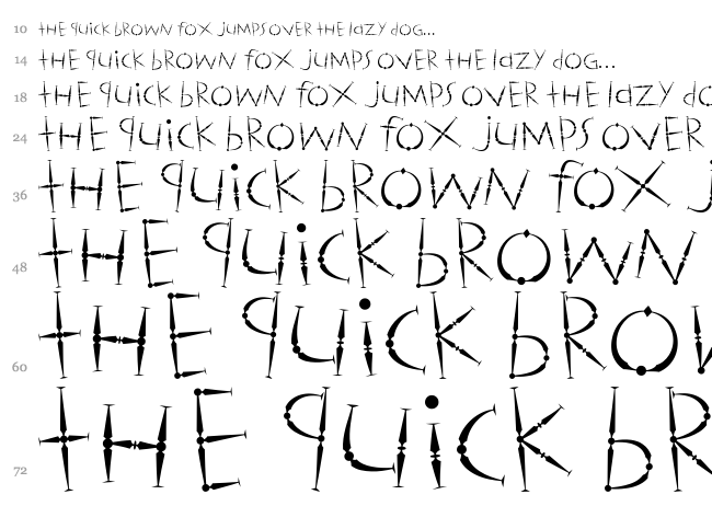 Magicstics font waterfall