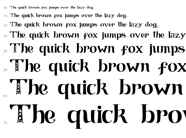 Manic Sea font waterfall