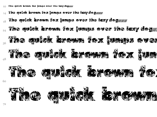 Marijuana font waterfall