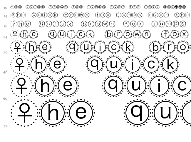 MBats font waterfall