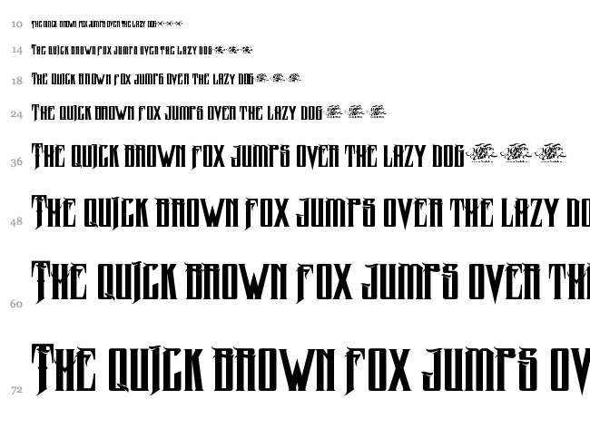 MCF Zelfis font waterfall