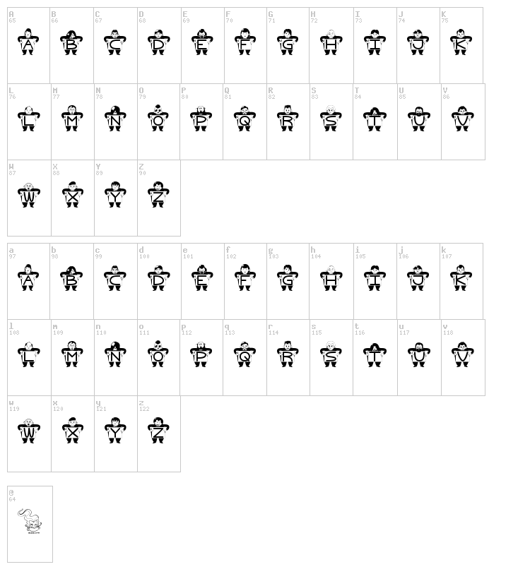 Menu Please font map