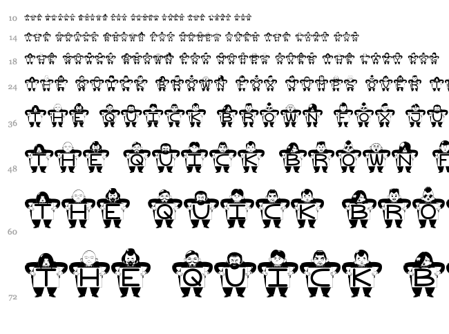 Menu Please font waterfall