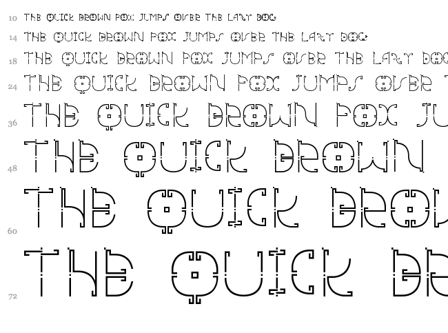 Mesomorph font waterfall