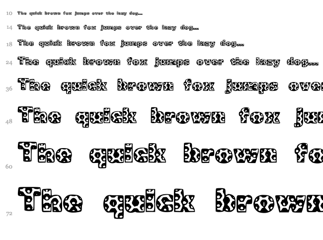 Metalic font waterfall