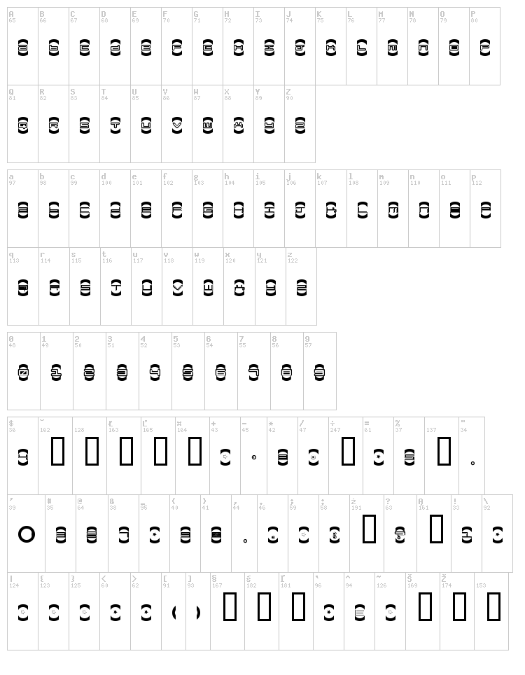 Mister Dope + Easy font map