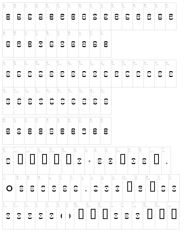Mister Dope + Easy font map