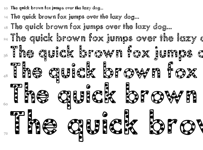 Mix Spotted font waterfall