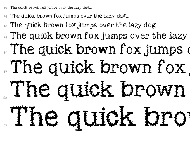 Mix Squiggle font waterfall