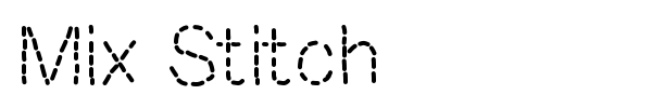 Mix Stitch font