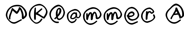 MKlammer Affen font
