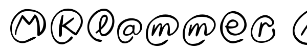 MKlammer Affen font preview