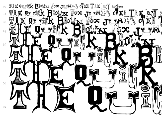MoneyGoRound font waterfall