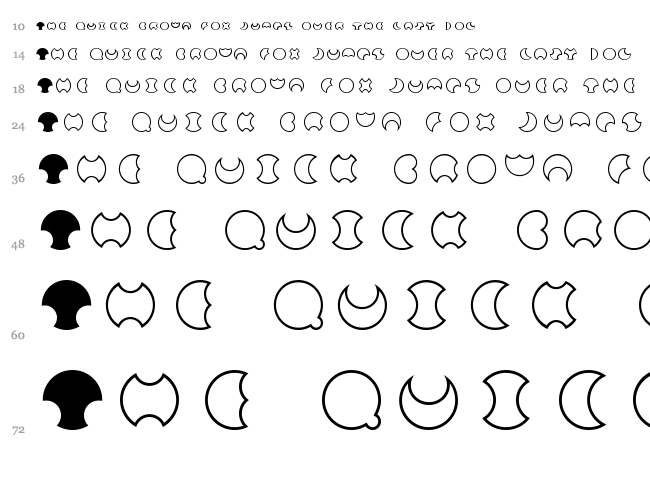 Moon font waterfall