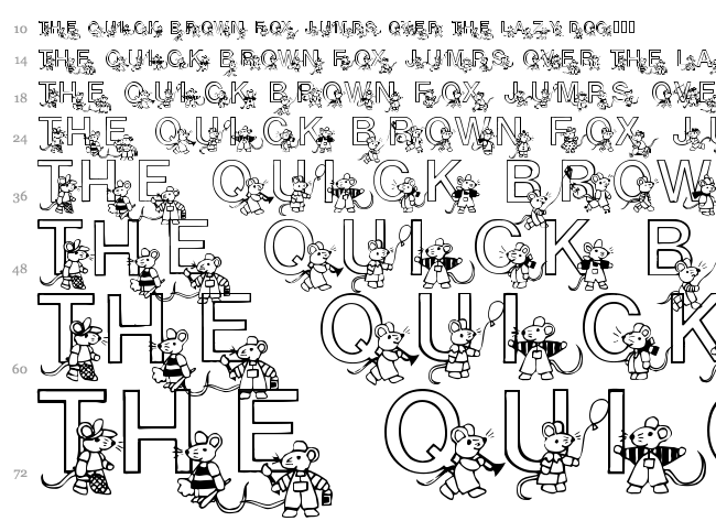 Mousie font waterfall