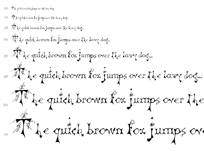 MP SwitchY font waterfall