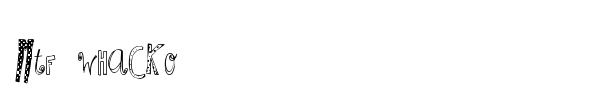 MTF Whacko font