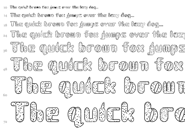 NADC Dalmatian font waterfall