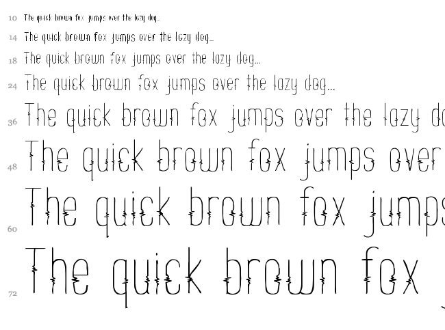 NADC Soundbeat font waterfall