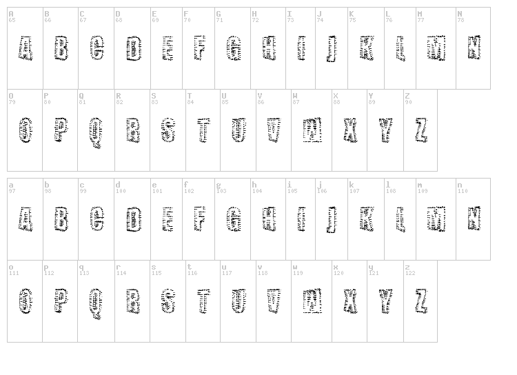 Nailed font map