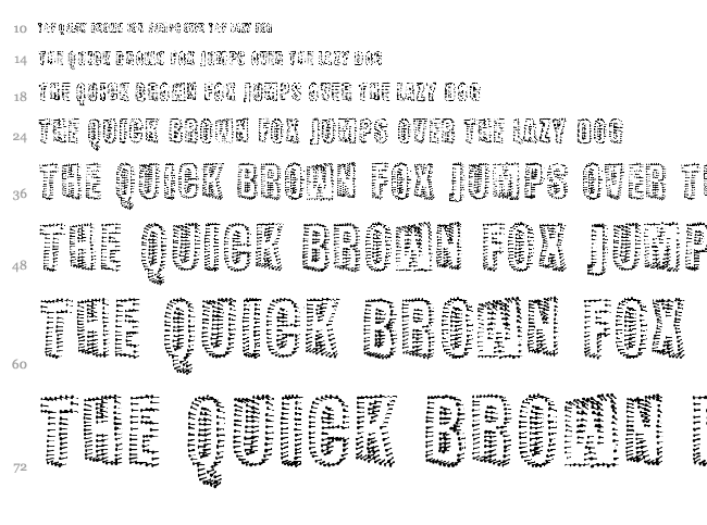 Nailed font waterfall
