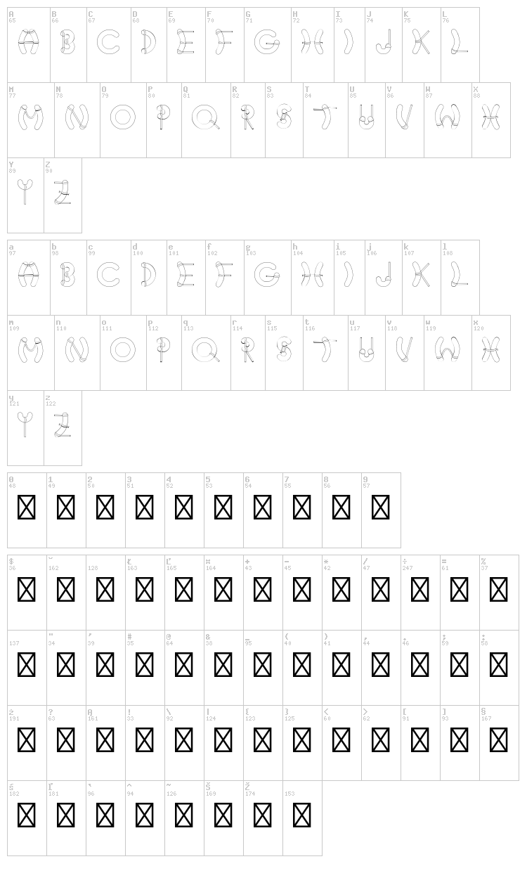 Nautical font map