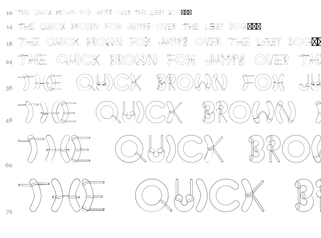 Nautical font waterfall