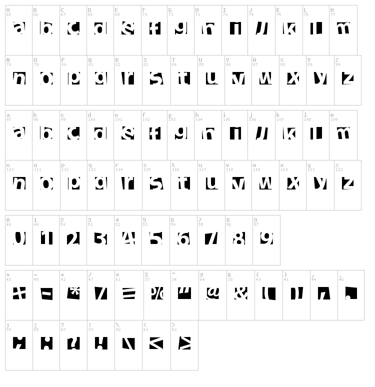 New Facebook font map