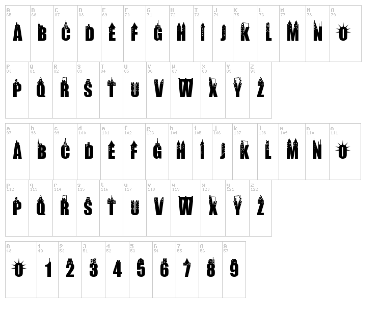 New York City font map