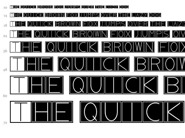 NoblaCS font waterfall