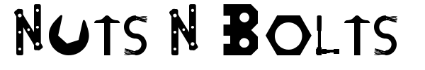 Nuts N Bolts font preview