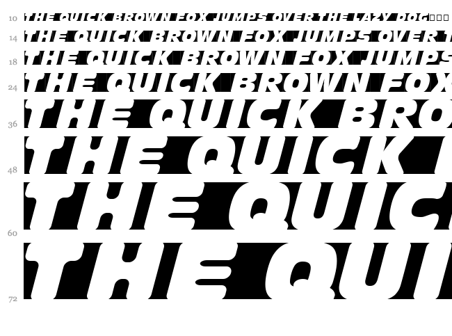 Obliquo font waterfall