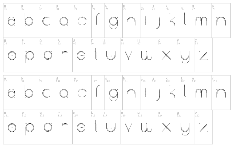Obscura font map