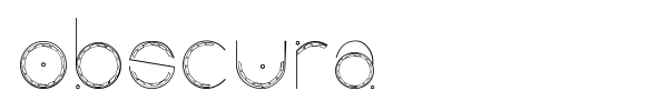Obscura font