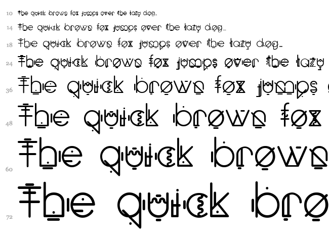 Oko font waterfall