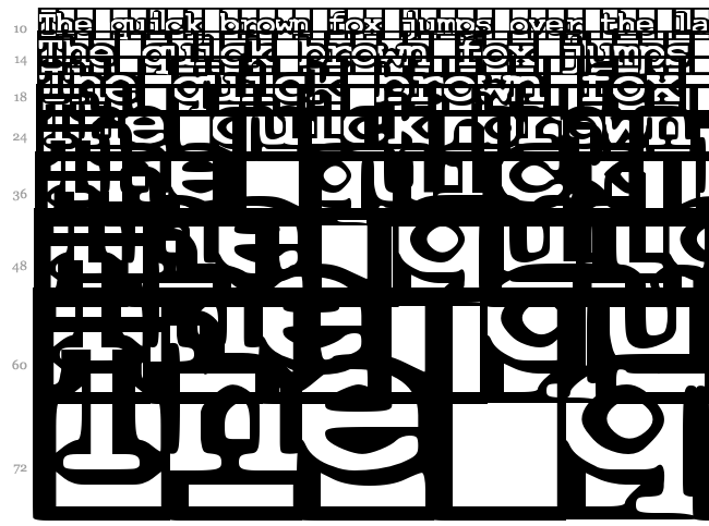One and a Half Feet Under font waterfall