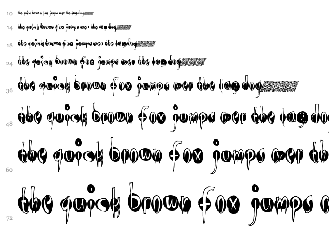 Open Lounge font waterfall