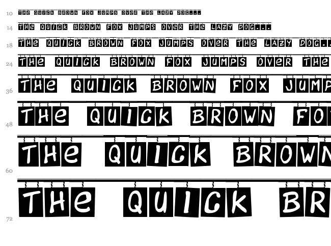 Order Up font waterfall