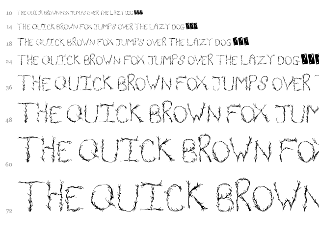 Organic Vines font waterfall