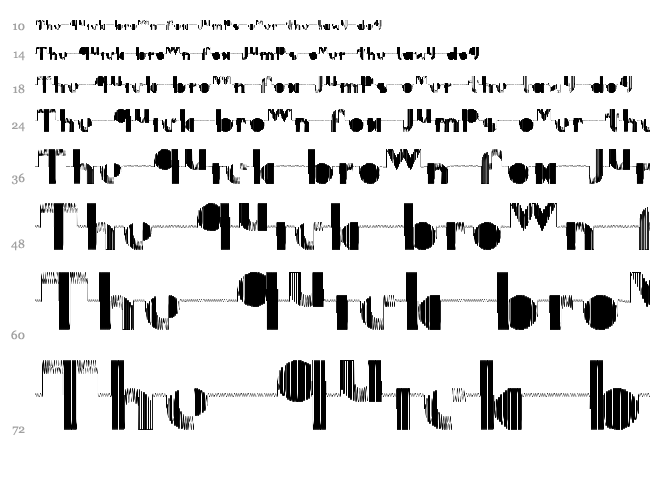 Oscilloscope font waterfall