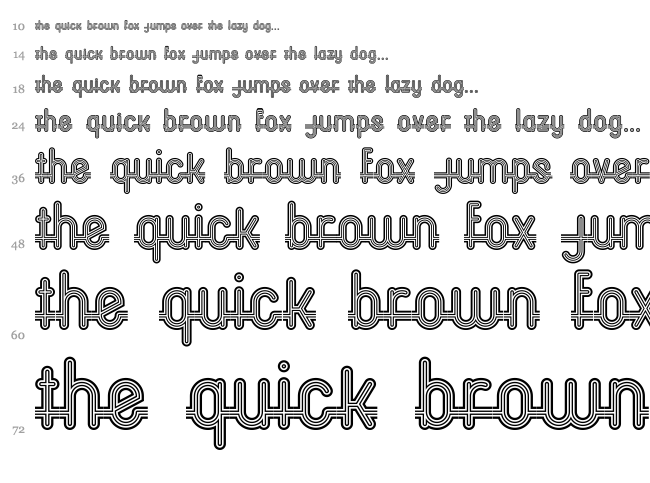Oxford CP font waterfall