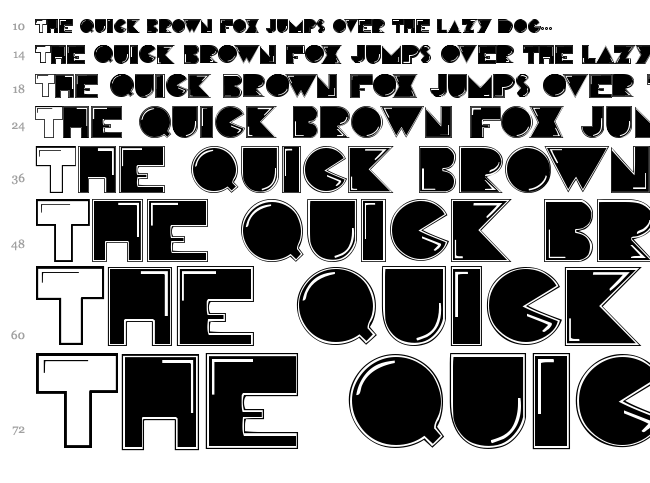 Pac-Font font waterfall