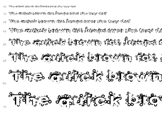 Paint Balls font waterfall
