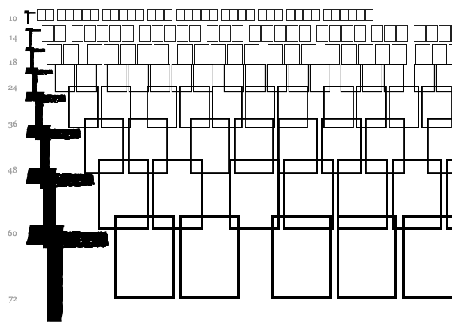 Painter font waterfall